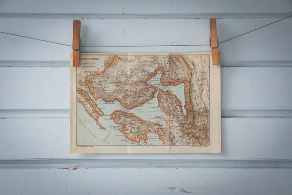 Rare find* 1915 Vintage Bay of Kotor Map