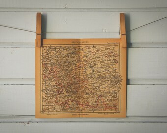 1943 Vintage South Poland Map