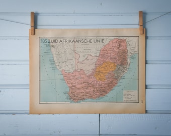 1941 Vintage South Africa Map