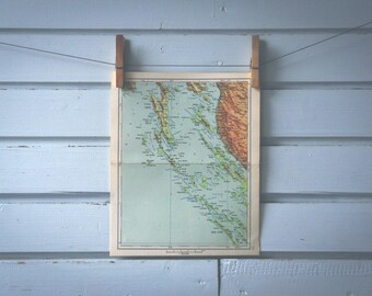 1961 Vintage North Adriatic Islands Map