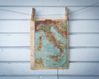 1930 Vintage Map of Italy