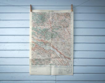 1951 Vintage East Herzegovina Map