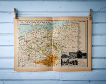 1941 Vintage Map of Germany