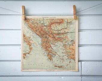 1903 Vintage Map of the Balkans