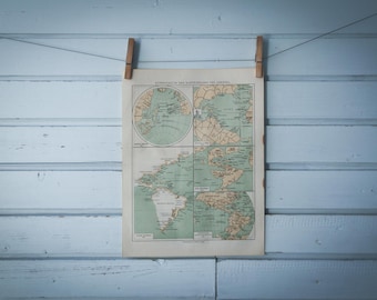 1897 Vintage Cartographic Depictions of the Americas