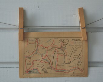 1920 Vintage Map of Parmelan Mountain