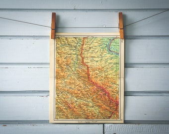 1961 Vintage East Serbia Map