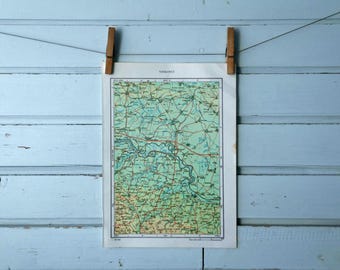 1971 Vintage East Slavonia Map
