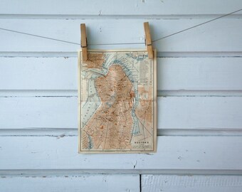 1905 Vintage Map of Boston