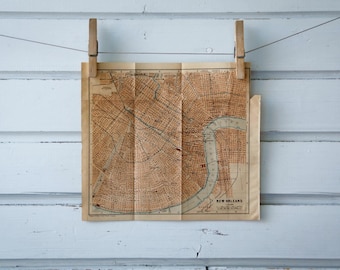 1905 Vintage New Orleans Map
