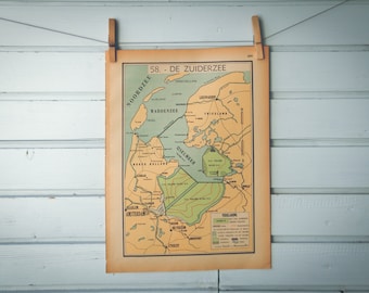 1941 Vintage Flevoland Map