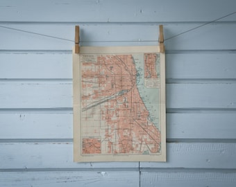 1907 Vintage Chicago Map