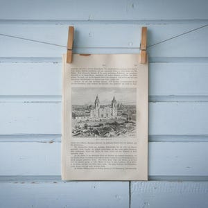 1897 Vintage Lima Lithograph Illustration