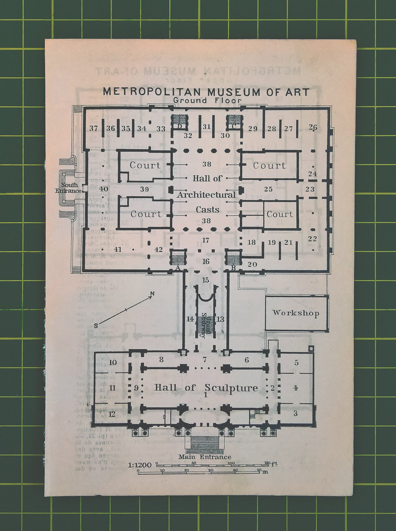 1905 Vintage Plan of Metropolitan Museum of Art