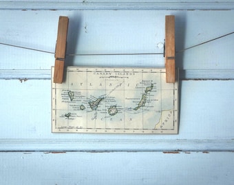 1892 Vintage Canary Islands Map