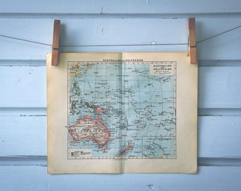 1932 Vintage Oceania Map