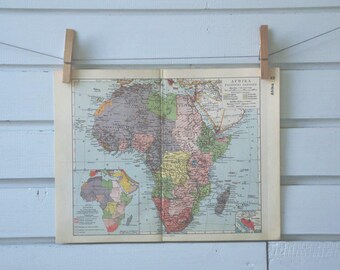 1938 Vintage Map of Africa