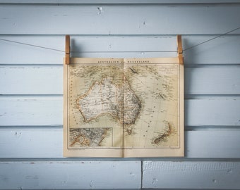 1887 Vintage Map of Australia