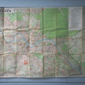1970s Vintage Dresden Map