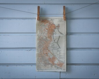 1909 Vintage Algiers Map