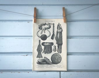 1907 Vintage African Art Lithograph Illustration