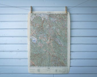 1956 Vintage South Slovenia Map