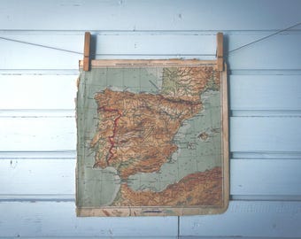 1908 Vintage Map of Spain