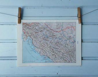 1971 Vintage Sava River Basin Map