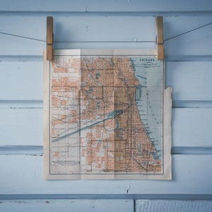 Mapa antigo de Chicago de 1905
