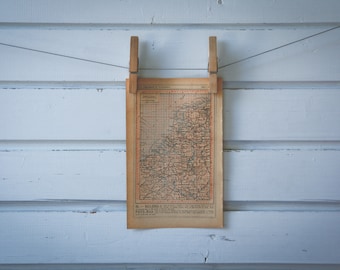 1921 Vintage Belgium & Netherlands Map
