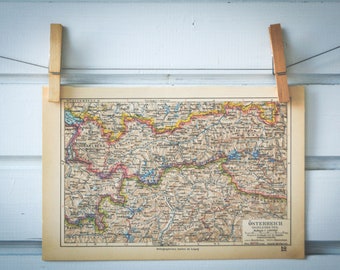 1931 Vintage West Austria Map