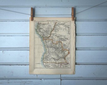 1892 Vintage Angola Map