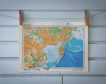 1967 Vintage East Siberia Map