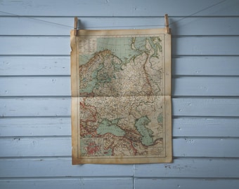 1904 Vintage Map of Russia