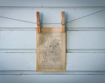 1927 Vintage Mascara Map
