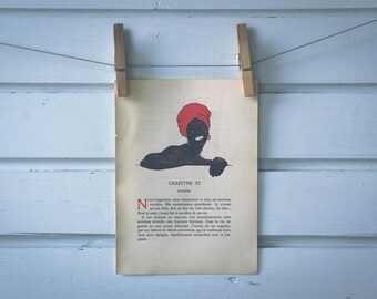1930 Vintage Red Turban Woman Illustration