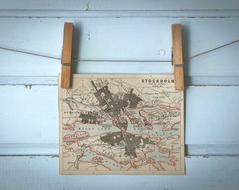 1895 Vintage Stockholm Map