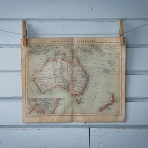 1887 Vintage Karte von Australien