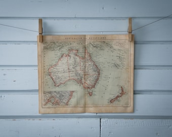 1887 Vintage Map of Australia