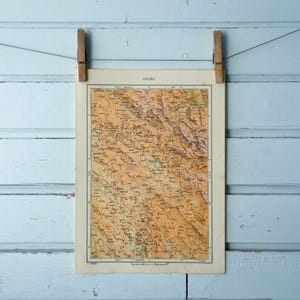 Gacko vintage de 1971 et carte de ses environs