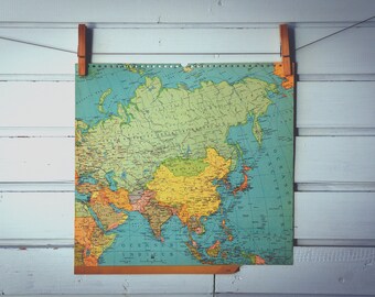 1964 Vintage Map of Asia