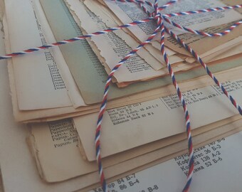 Vintage >30 pgs Index Scrapbooking Ephemera Bundle
