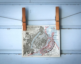 1901 Vintage Copenhagen Map