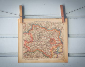 1929 Vintage Lower Austria Map