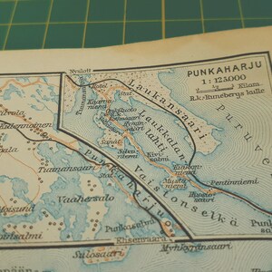 1912 Vintage Savonlinna & Kuopio Map image 7