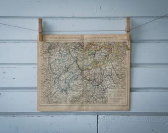 1887 Vintage Rhineland-Palatinate Map