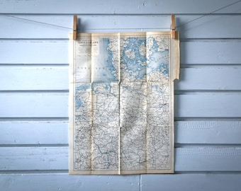 1886 Vintage North Germany Map