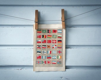 1932 Vintage Flags Illustration