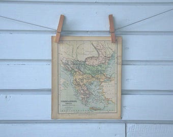 1896 Vintage Map of the Balkans
