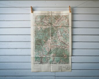 1961 Vintage West Slavonia Map